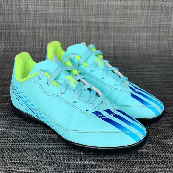 adidas Kids X Speedportal.4 TF Jr. Turf Aqua Soccer Boots Shoes Size 12.5 - Picture 2 of 15